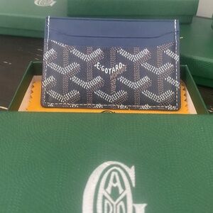 Navy blue goyard cardholder